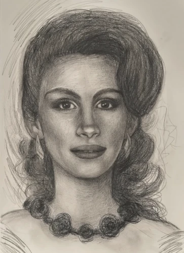 pretty woman pencil drawing.